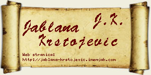 Jablana Krstojević vizit kartica